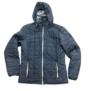 Cutter & Buck Women’s M Packable Puffer Jacket with Google Logo CB Blue Gray